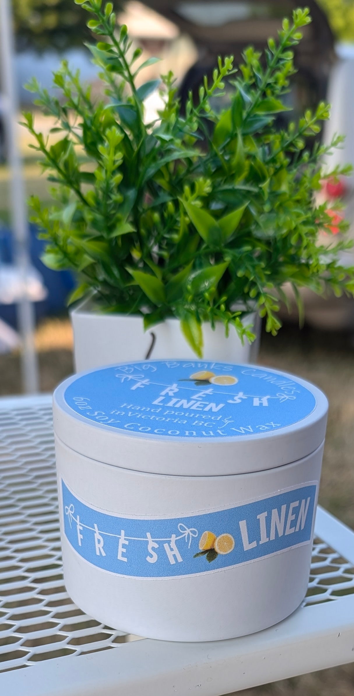 Fresh Linen soy coconut wax candle