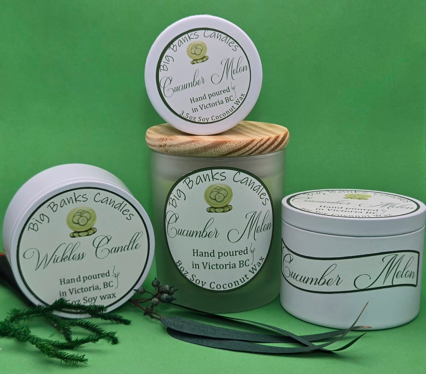 Cucumber melon candle